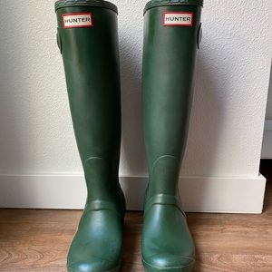 Green hunter boots